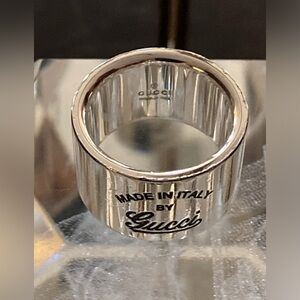 Gucci 925 Silver Cigar Band Ring